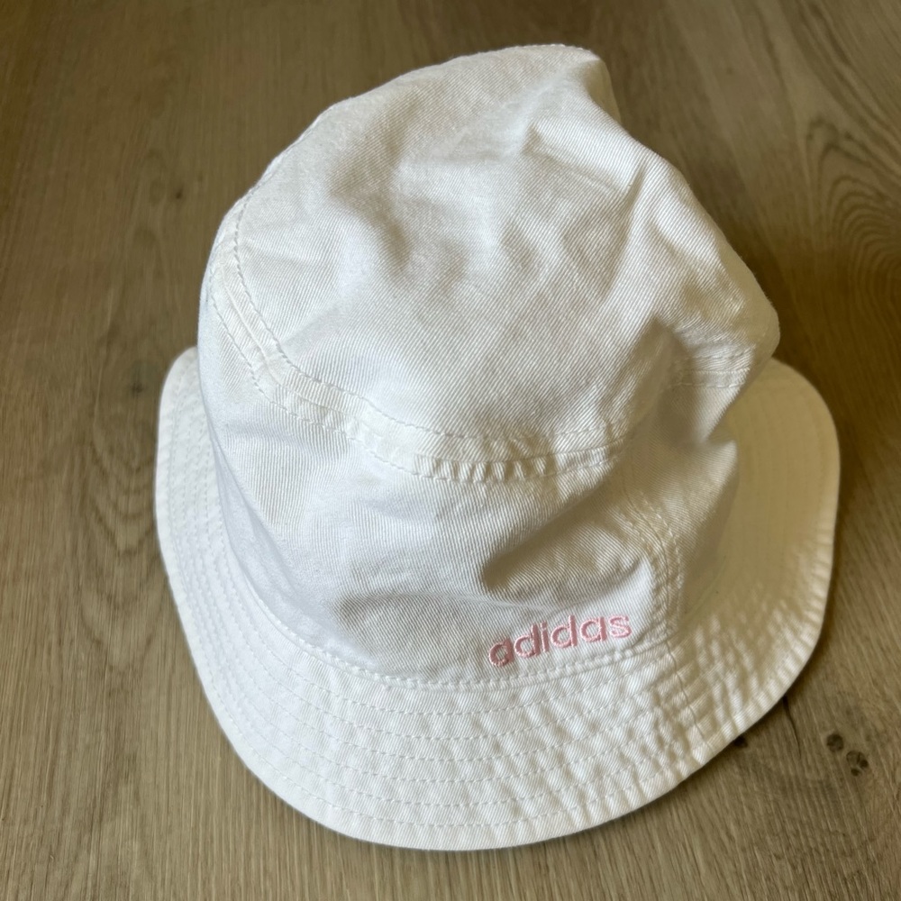 White adidas bucket hat for ladies!